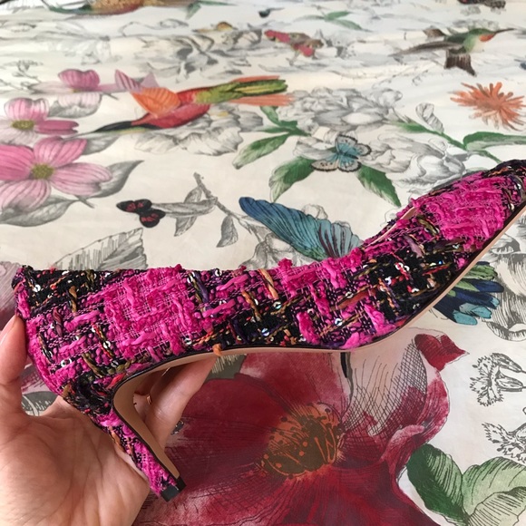J. CREW Colette d’Orsay pumps. Pink tweed. - Picture 6 of 8